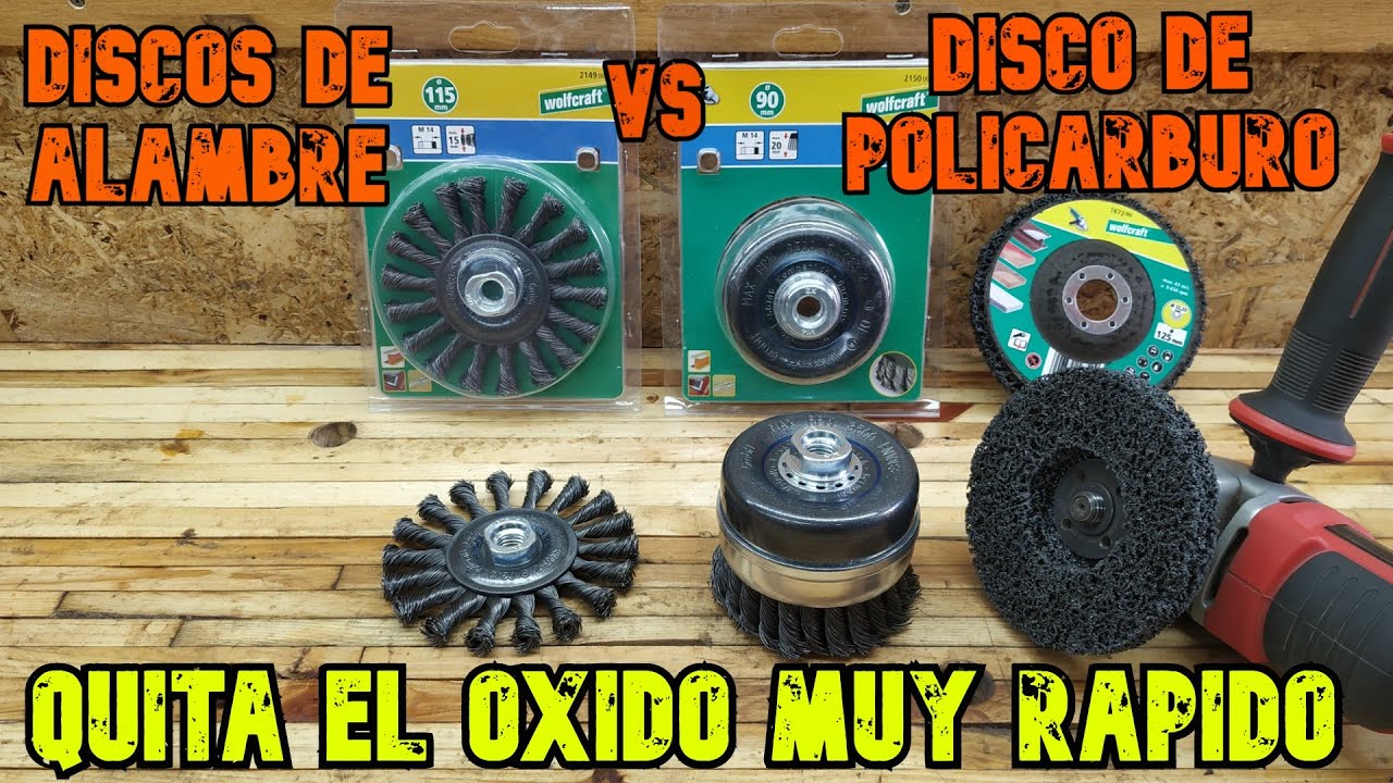 QUITAR OXIDO Y PINTURA MUY RAPIDO CON DISCO DE POLICARBURO DE WOLFCRAFT