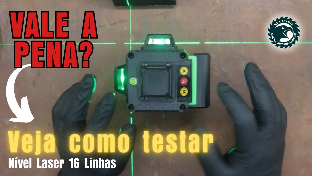 NÍVEL LASER 16 LINHAS. Funciona mesmo? Como usar e testar se está bom!