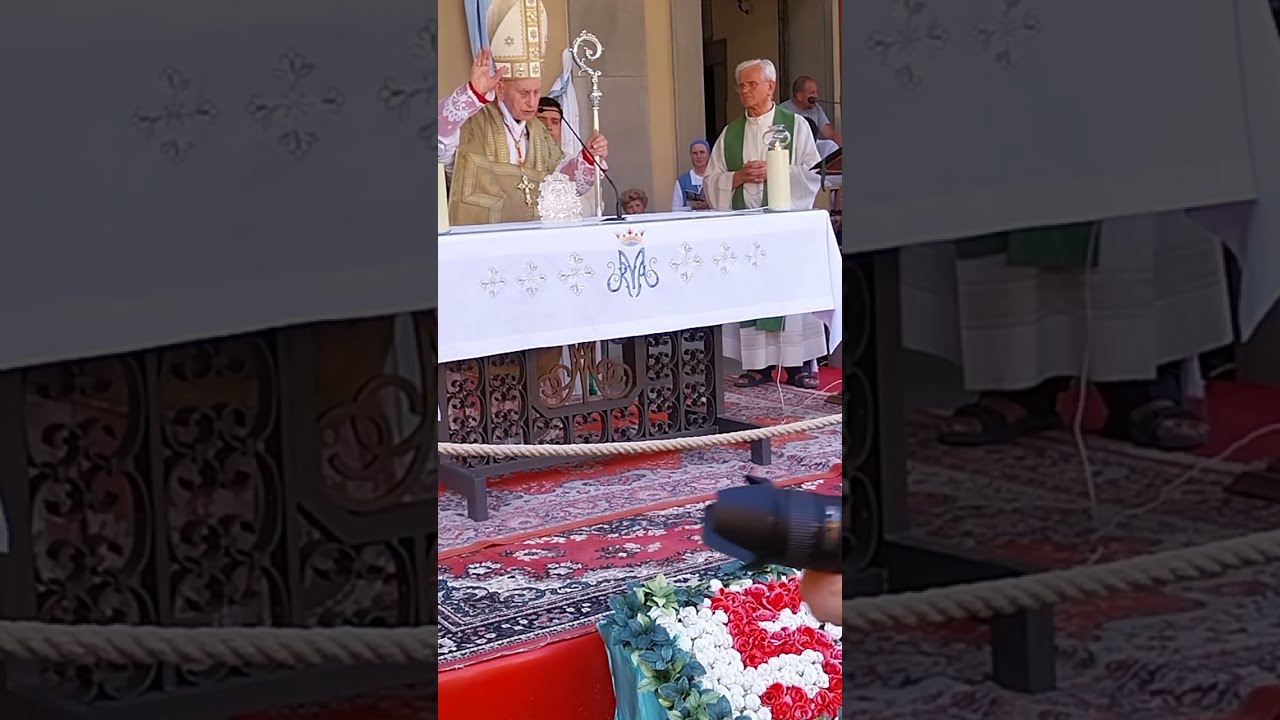 Cardinale Ernest Simoni Benedizione dal Santuario della Madonna di Bocca del Rio BO 20230813 165907