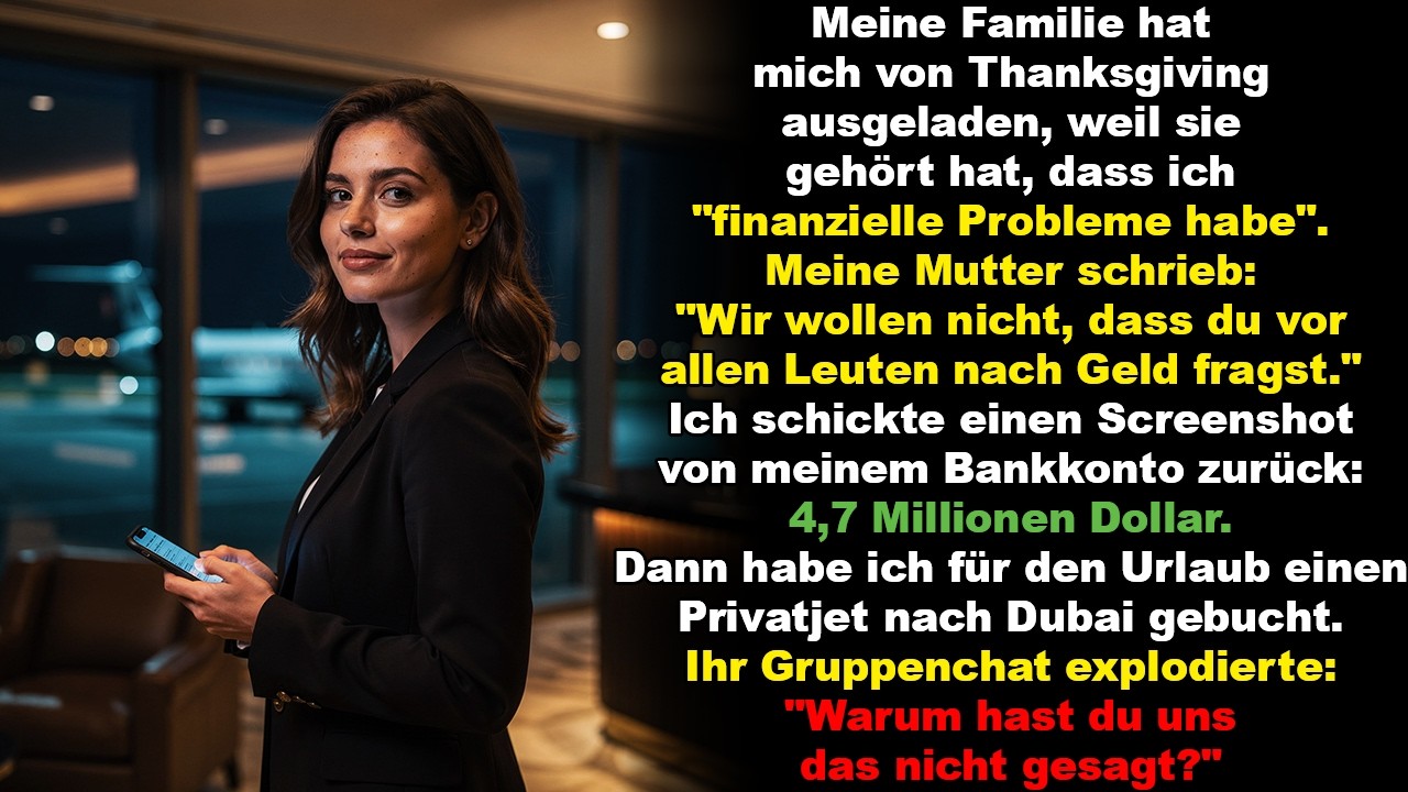 Meine Familie hat mich von Thanksgiving ausgeladen, weil sie gehört hat ...