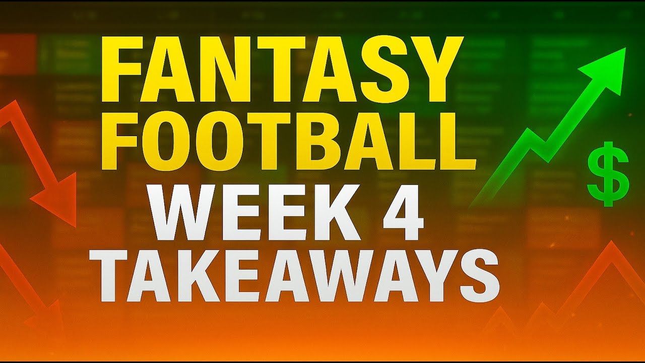 Fantasy Football Week 4 Takeaways You NEED To Know & Lessons Learned!