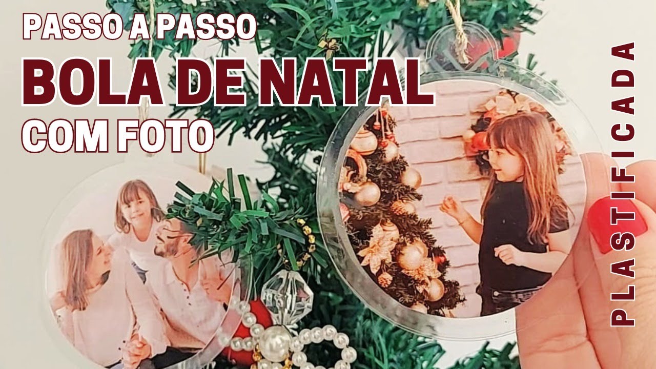 Bola de Natal Personalizada com Foto - Plastificada 😱