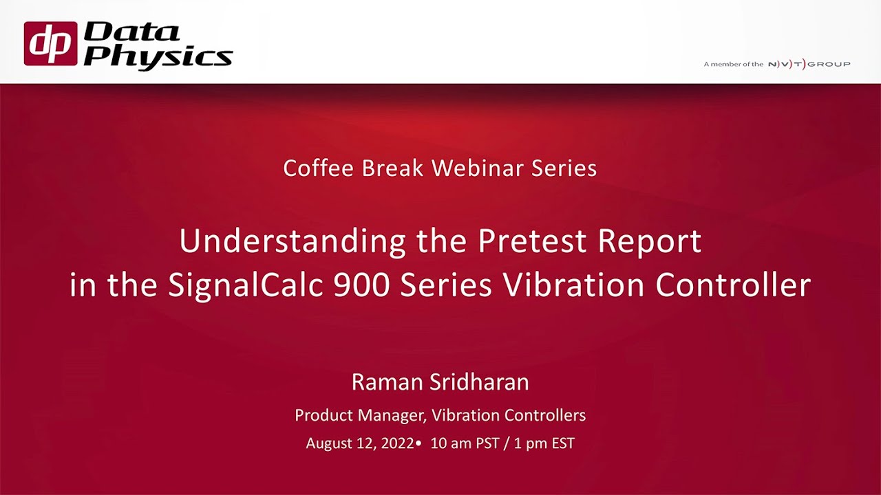 Understanding the Pretest Report in the SignalCalc 900 Vibration Controller