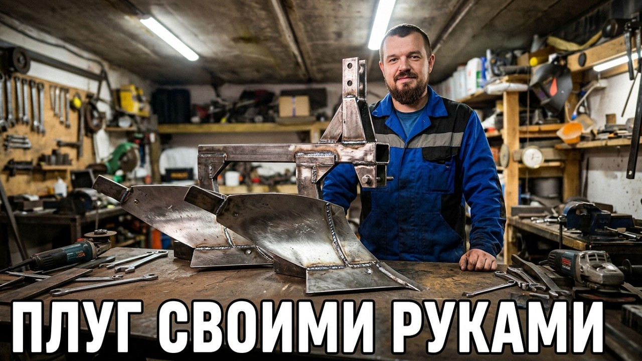 МТ-7. Самодельный трактор. День 7 (плуг)