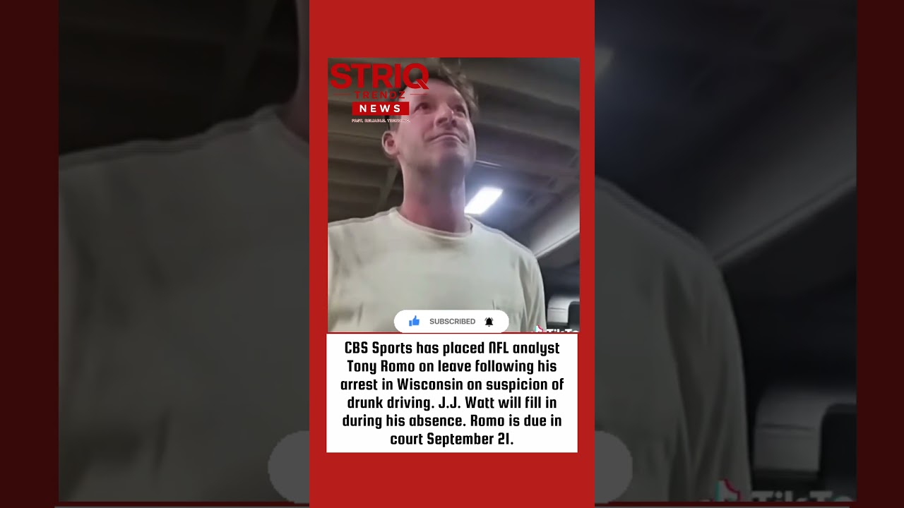 Tony Romo Placed on Leave From CBS Sports Following OWI Arrest ⚖️ #TonyRomo #CBSSports #drinkdriving