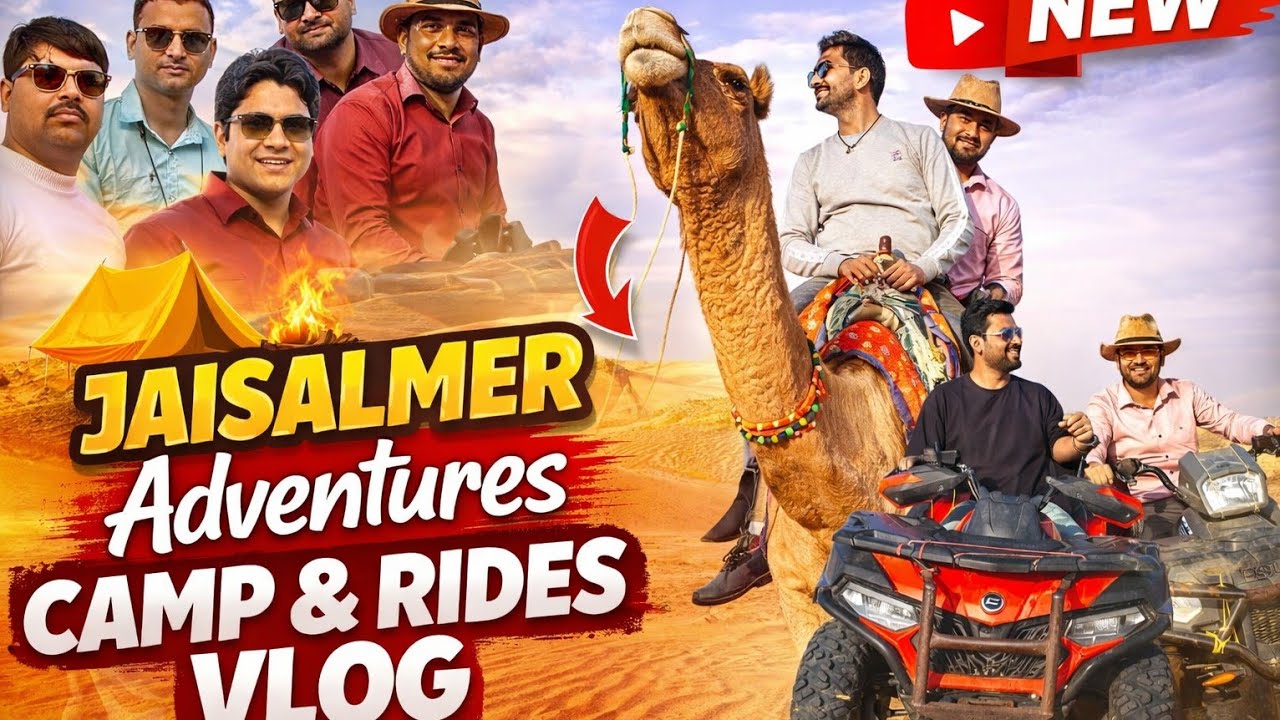 Jaisalmer Desert Camp 🏜️ | Camel Ride 🐪 + ATV Adventure 😱 | Full Masti Vlog#EntertainmentVlog