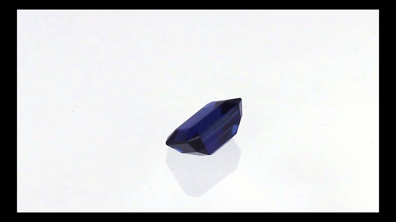 Vivid Rich Blue Sapphire Loose Gem in Emerald Cut, Real Fine Stone in 6.2 x 4.7 mm, 1.00 carats