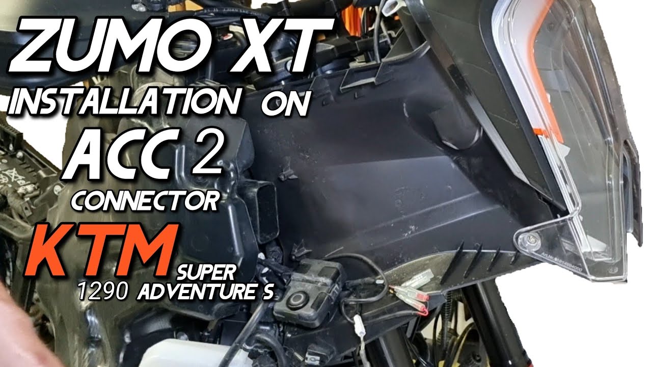 GPS POWERCABLE INSTALL on KTM 1290 Super Adventure S accesories connector ACC2 (Garmin Zumo XT)