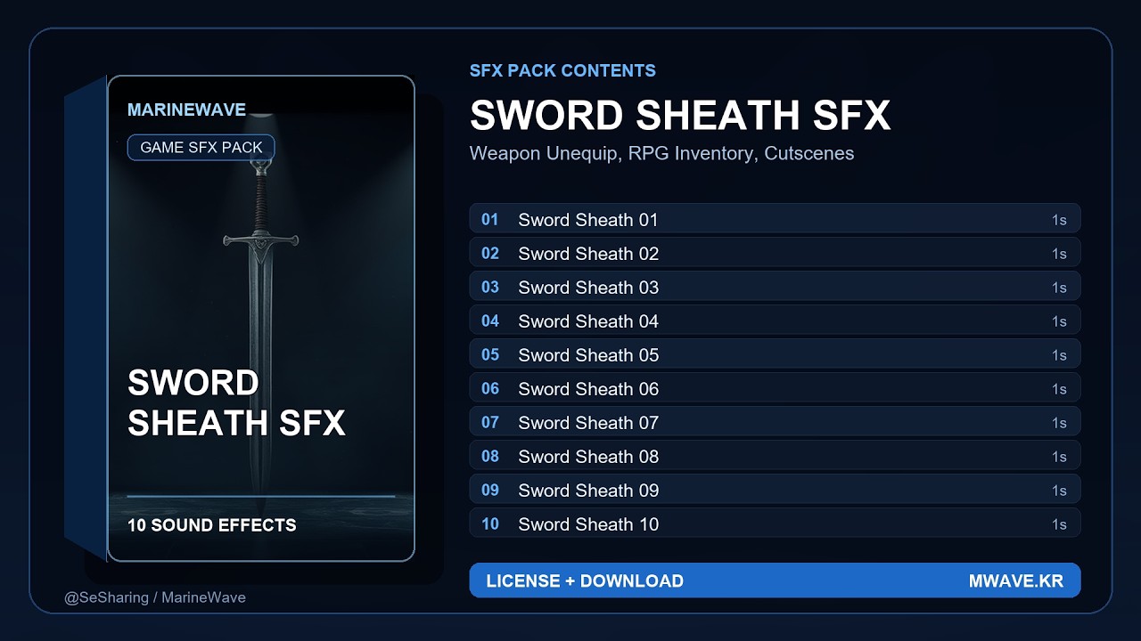 Sword Sheath Sound Effects for Games | MarineWave SFX