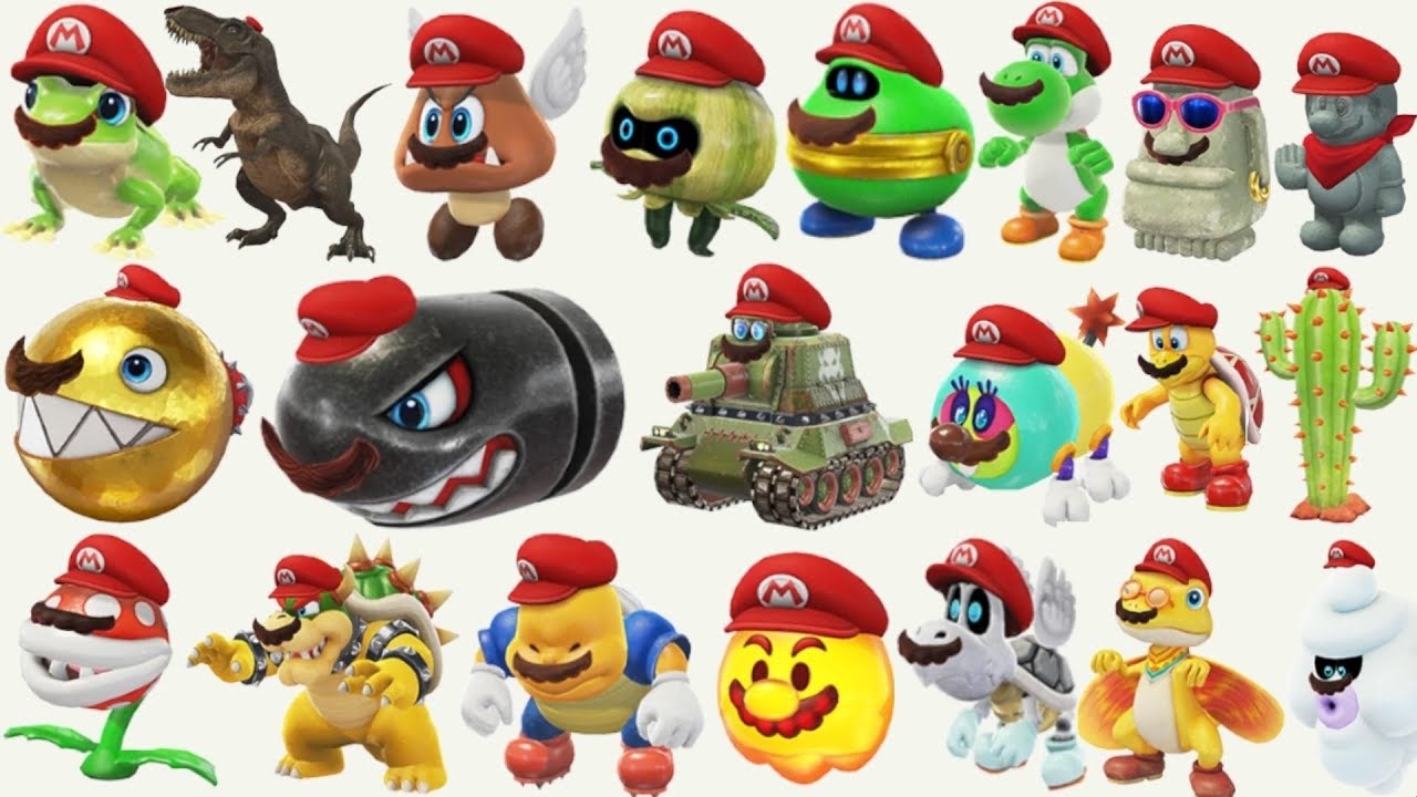 Super Mario Odyssey - All Captures Gameplay