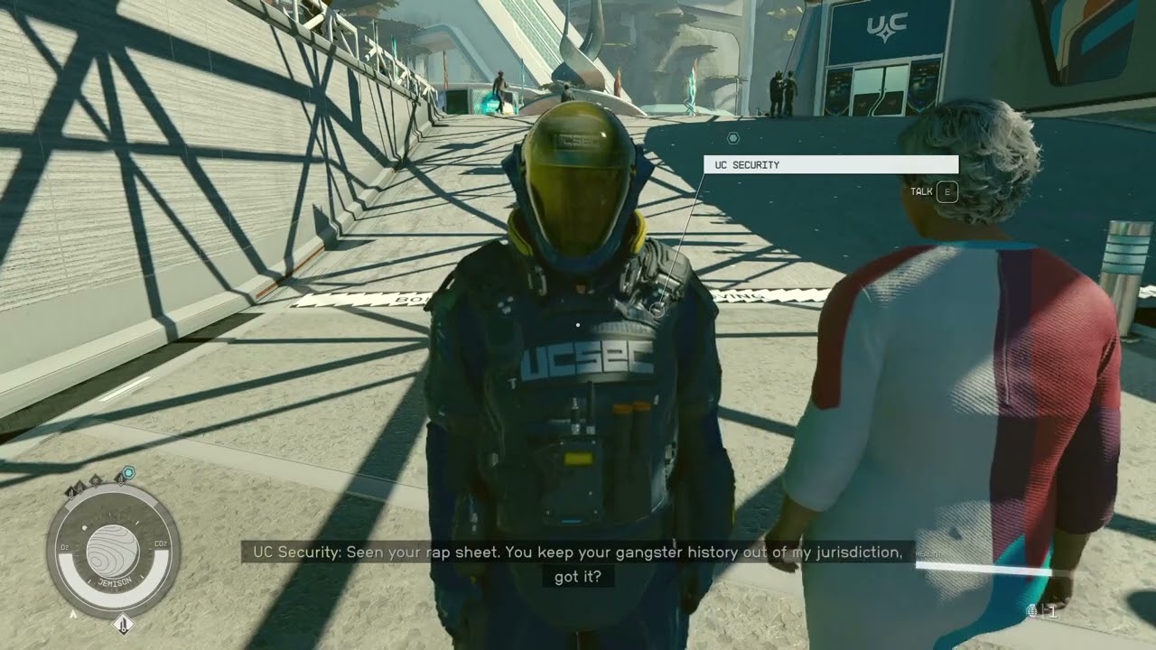 Guard's line for Gangster Protagonist. Starfield