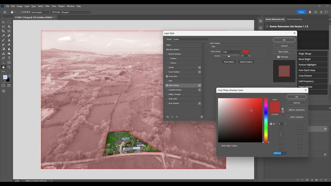Photoshop Tutorial : Drone Property Outline Free Plugin