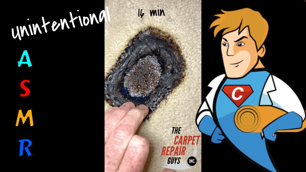 ASMR 16 min satisfying carpet burn repair