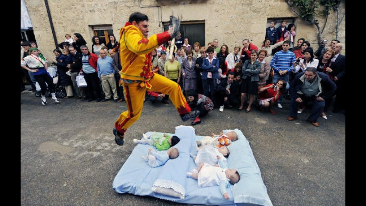Baby jump, water gun, mud and other weird festivals