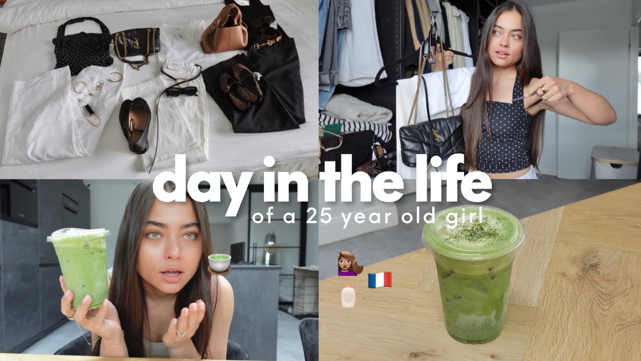 prepping for my paris trip 🇫🇷 packing, beauty essentials & matcha at home