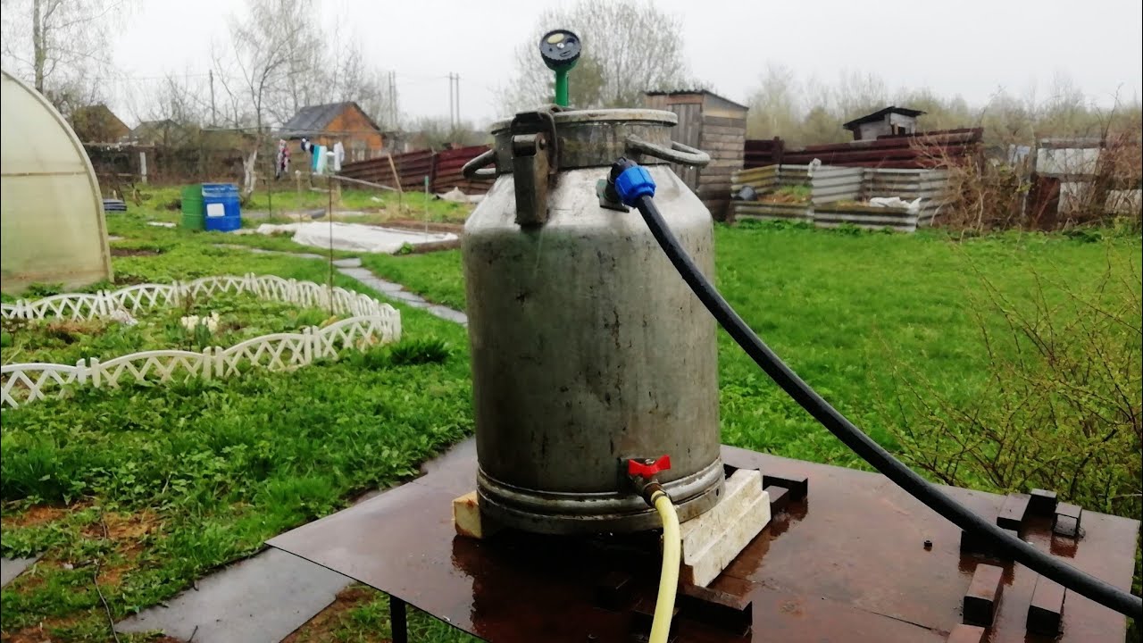 Самодельный водонагреватель из молочной фляги. Бойлер