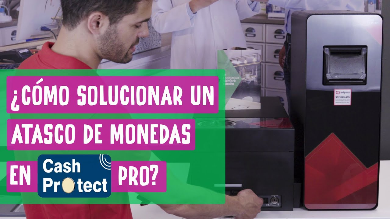 ¿Cómo solucionar un atasco de monedas en Cashprotect Pro?