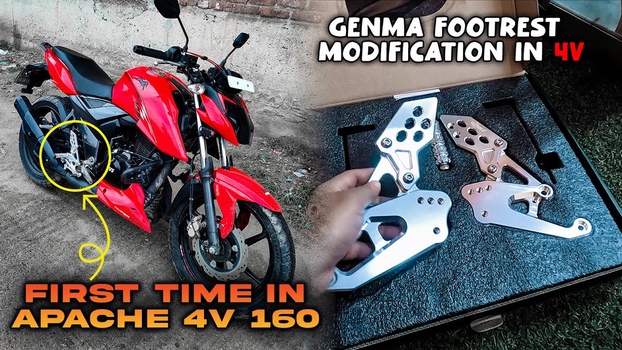 Genma Footrest Install In My Apache RTR 4V | R15 এর Footrest 4vতে লাগাইলাম কিভাবে? 4V Modification