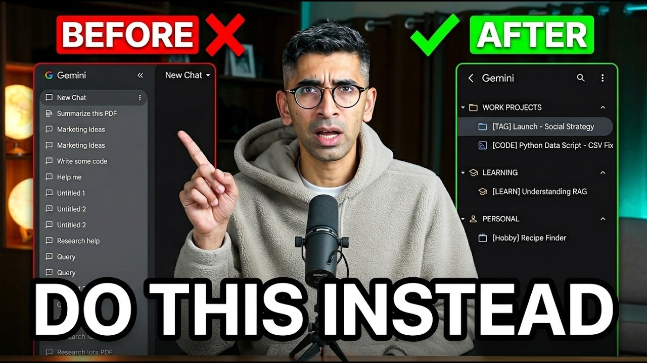Stop Losing Your Google Gemini Chats! (The Ultimate Organization Guide)