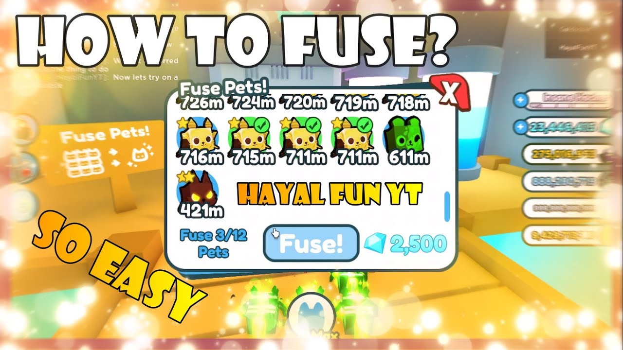 Fusing pets in pet simulator X - How to fuse pets for beginners?