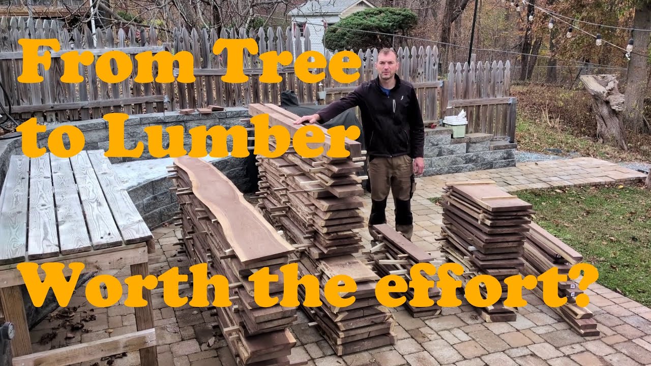 Turning a Fallen Walnut Tree Into over $4,000 of Lumber (Full Process!)