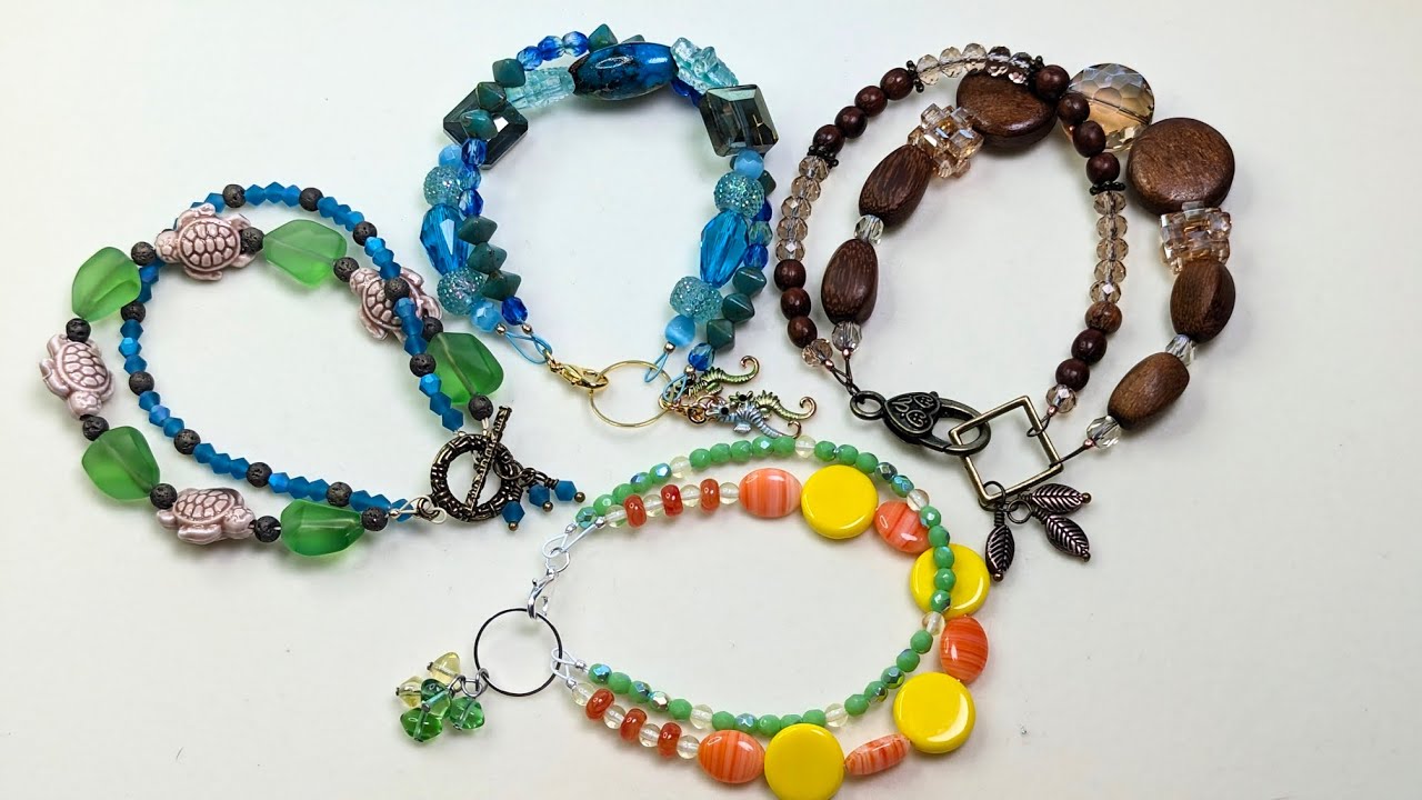 Bracelet Bash: double-strand bracelets Part 1 - JJB MMBB, Turtle Love, Sunken Treasure & $Bead Box