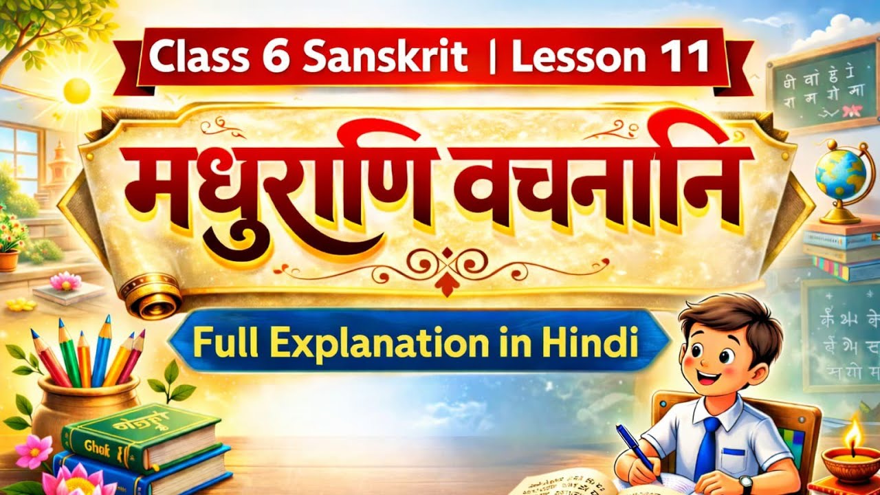 DAV Class 6 Sanskrit (पाठ 11 मधुराणि वचनानि ।श्लोक हिन्दी अर्थ सहित ।) part -1(सुरभिः)