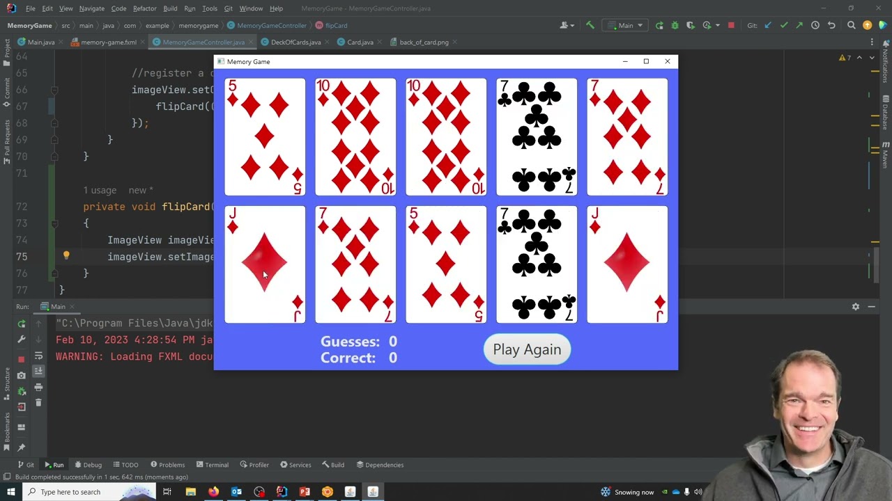 Memory Game 8 Added the full controller logic