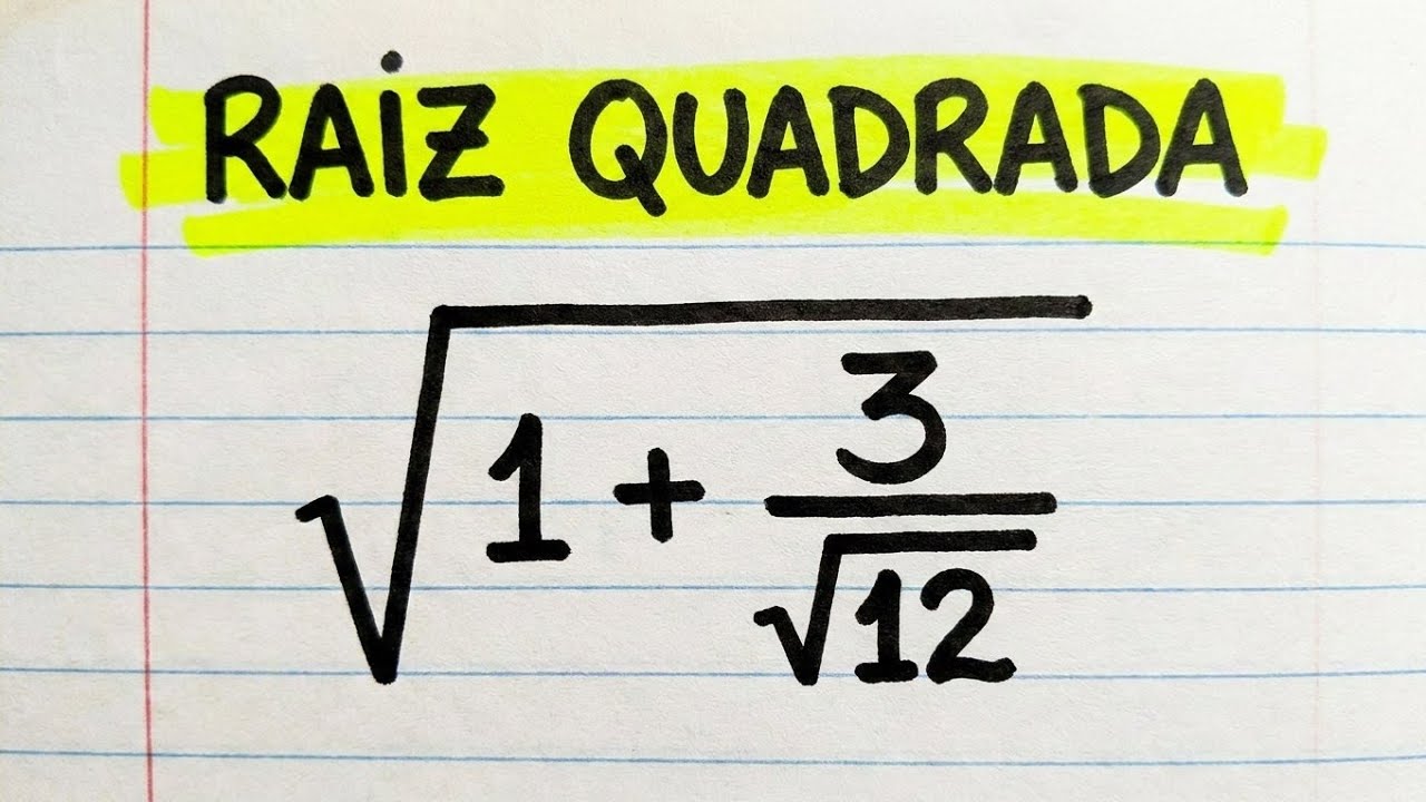 Raiz Quadrada com Soma e Fração Dentro!