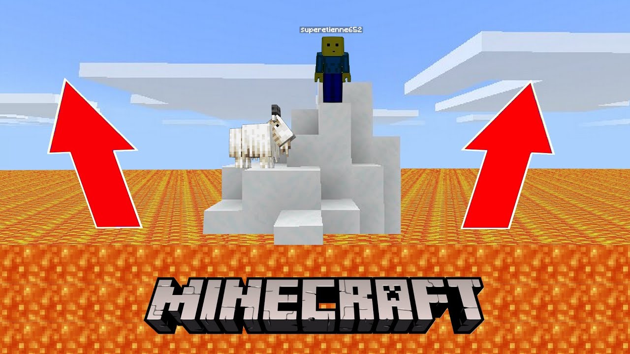 Minecraft mais la LAVE monte ALÉATOIREMENT