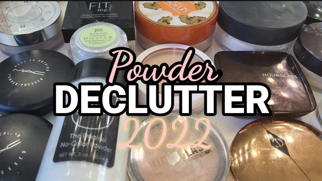 CUT IN HALF!!! POWDER COLLECTION AND DECLUTTER 2022!!!