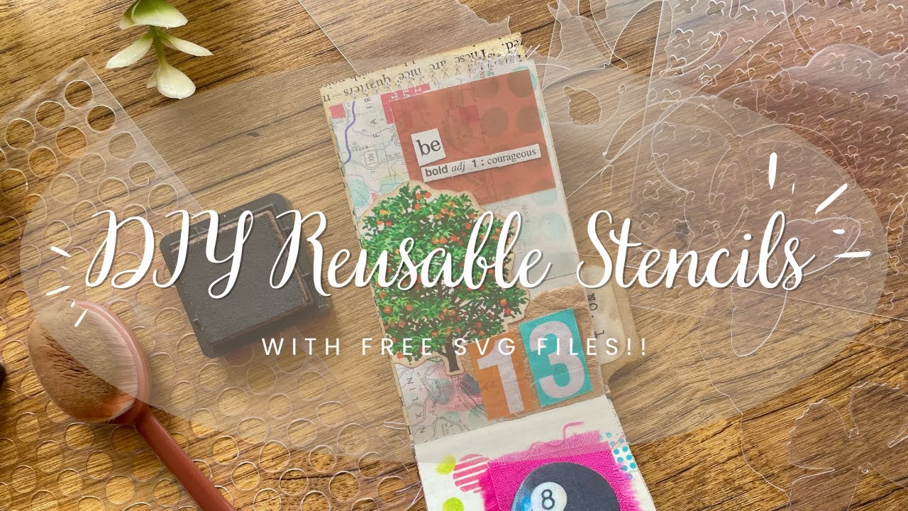 DIY Reusable Stencils with Free Cloud Stencil SVG File