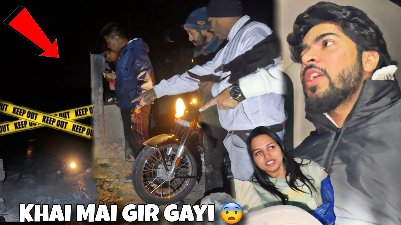 Pahado se neeche gir gai bike 😨 khai mai 