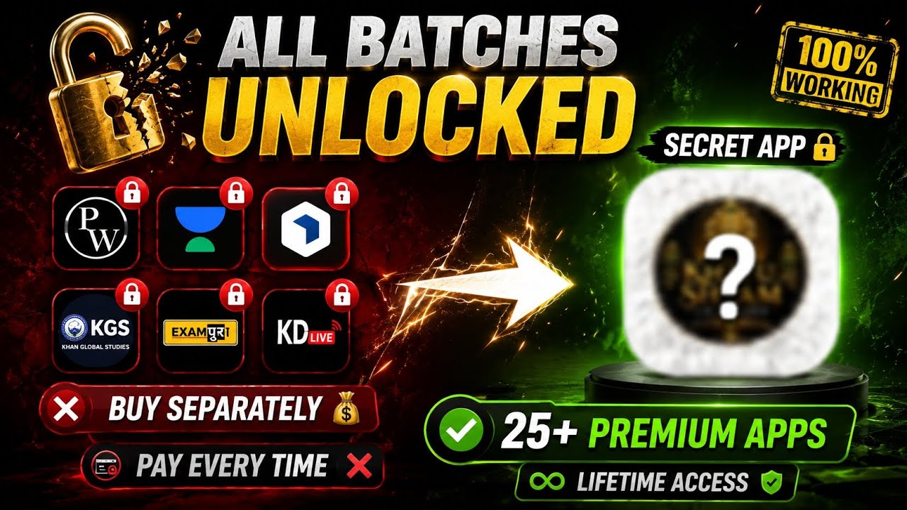 🔥 All STUDY Platforms Premium Batches UNLOCKED 🔓 2026 | Secret App 🤫 100% Working 