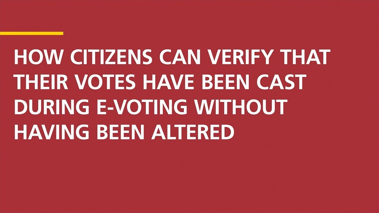How to check my own vote during e-voting