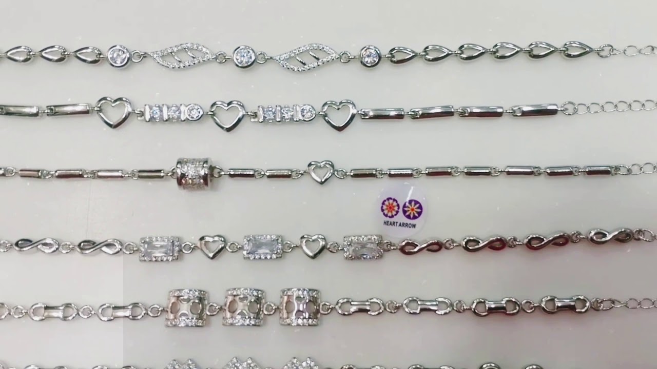 Silver  Bracelet's 💘CZ Studded