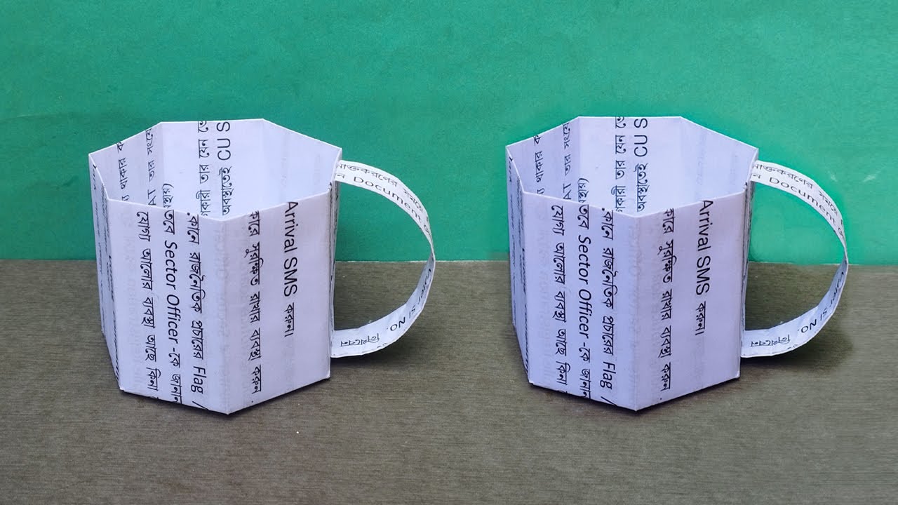 How to make newspaper cup | Paper cup making | DIY newspaper cup