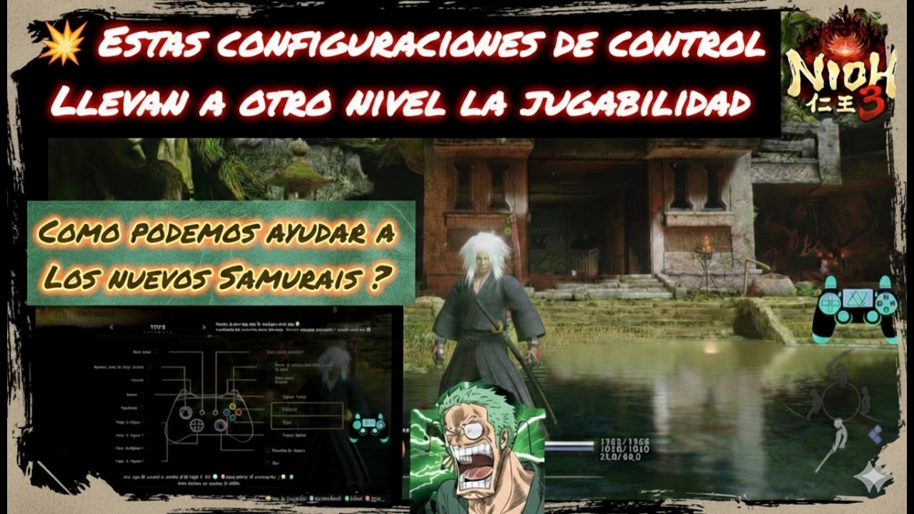 Nioh 3 💥 Estas Configuraciónes de control llevan a otro nivel la jugabilidad❗😱PJ más OP y fluido.