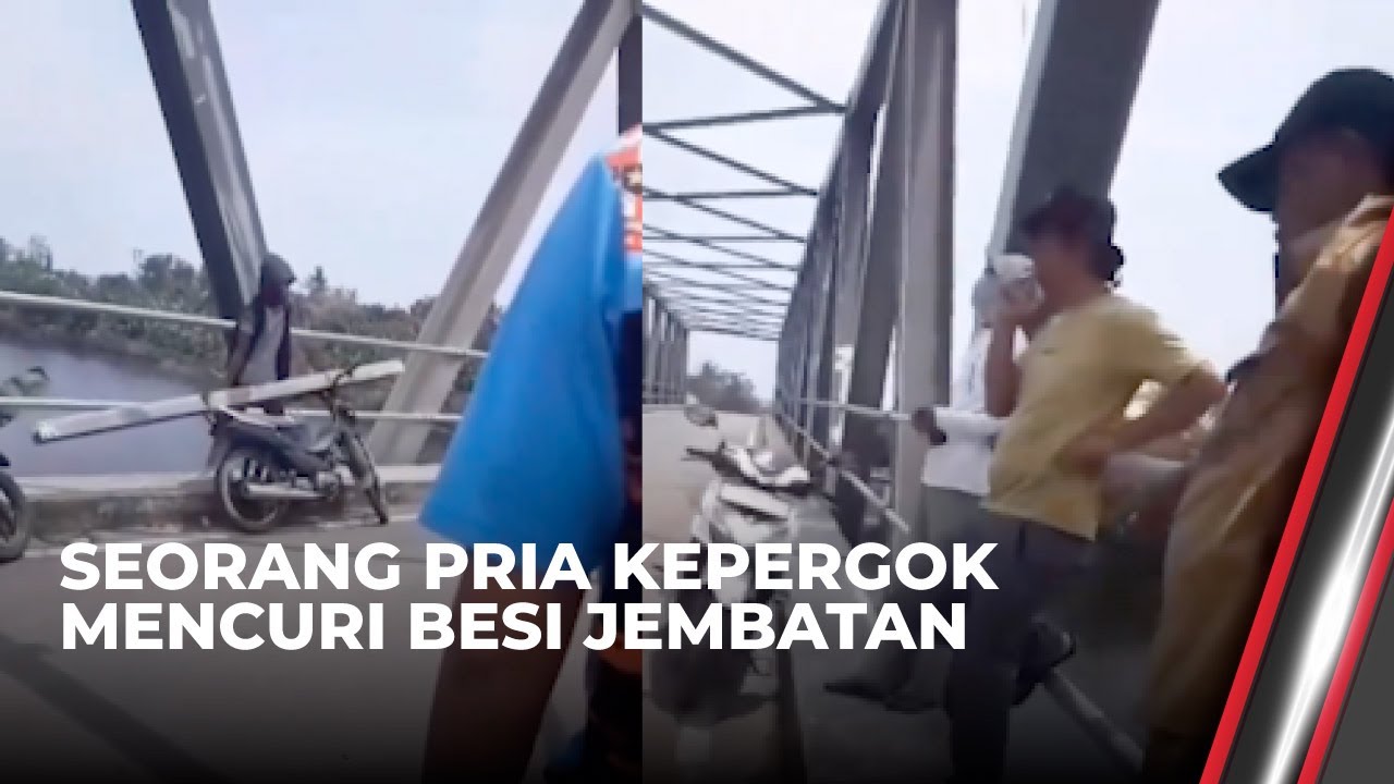 Seorang Pria di Bekasi Kepergok Curi Besi Jembatan | OneNews Update