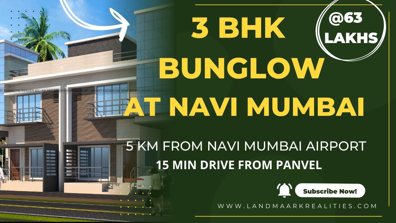 Shamiana Homes at  #pushpaknagar 3 bhk Bunglow in 63 Lakhs only. best second home in Navi Mumbai