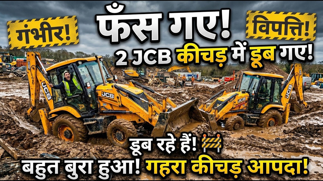 ये क्या हो गया! 2 JCB एक साथ कीचड़ में डूब गए | Deep Mud Disaster