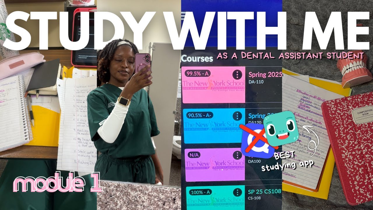 🦷 STUDY VLOG AS A DENTAL ASSISTANT STUDENT| studying tips, how I passed my midterms and finals📚