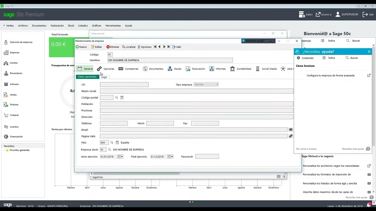 Configura tu empresa de forma avanzada - Sage 50 Guía / Manual - Paso a paso 😉