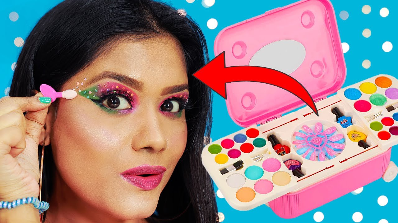 প্রথমবার অসাধারণ একটা kid's Makeup Try করলাম - সত্যিই অবিশ্বাস্য 😲 Trying kid's Makeup First Time