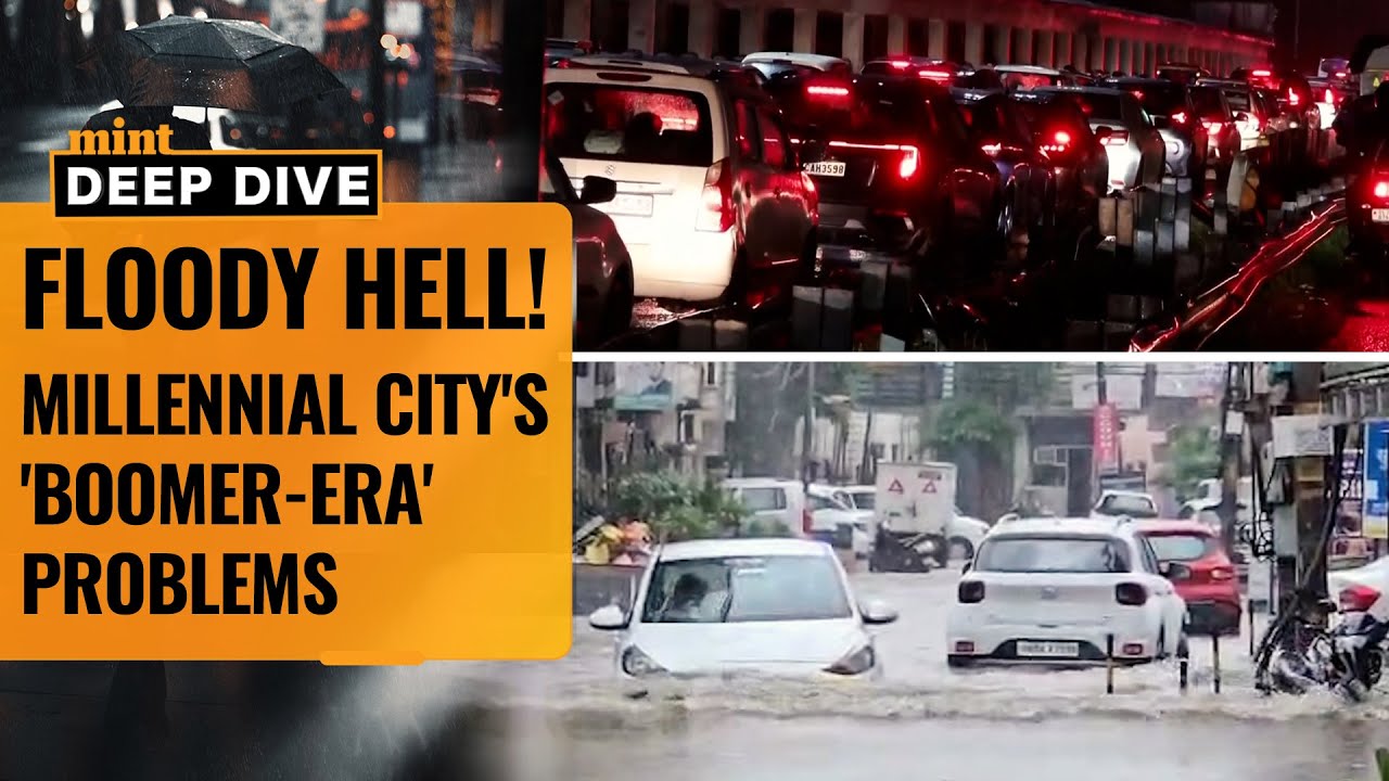 Monsoon Exposes Gurugram’s Crumbling Core: Traffic Jams, Potholed Roads, Overflowing Drains | Watch