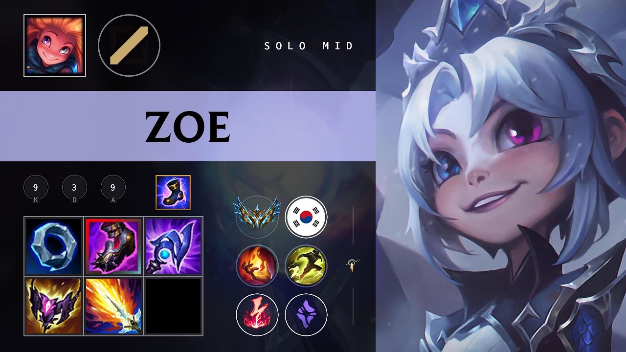 Zoe Mid vs Yone - KR Challenger Patch 26.08