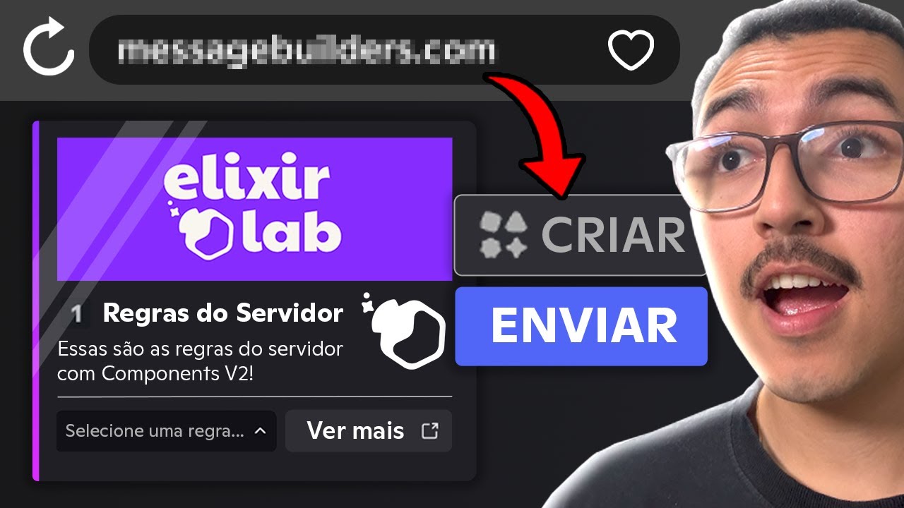 Como CRIAR MENSAGENS INCRÍVEIS com COMPONENTS V2 no Discord!