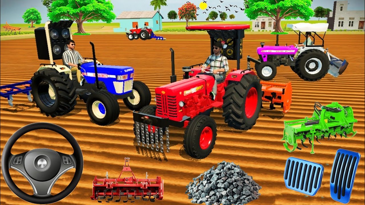 New holden 🚜 savraj 🚜 Mahindra 🚜 rotayetr clatiyetar #farming 3D #gameplay #viralvideo 