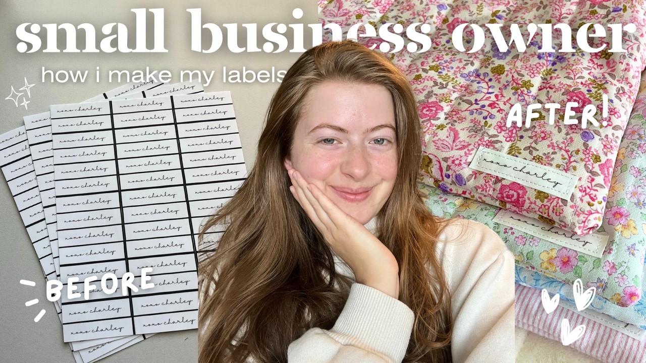 How I Make My Handmade Labels for my Small Business + What Sewing Machine I have! | Mini Daily Vlog