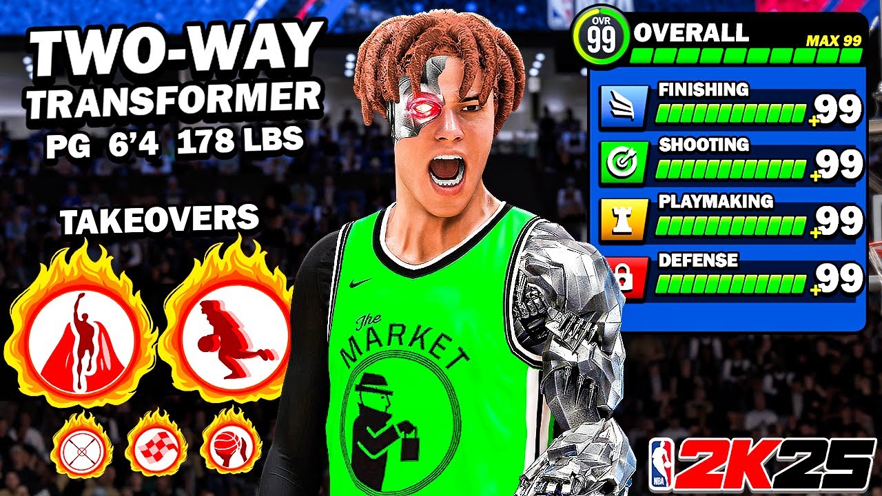 *NEW* ULTIMATE 2-WAY ISO POINT GUARD BUILD on NBA 2K25 (Best Jumpshot, Dunk packages, Dribble Moves)